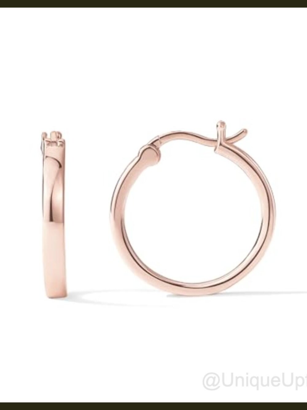 14K Gold Plated Lightweight Chunky Hoop Earrings 20mm